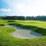 Blick auf den Golfplatz von Furnas auf São Miguel (Azoren)