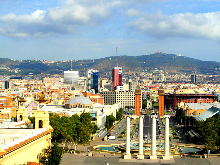 Barca Montjuic Barcelona Urlaub