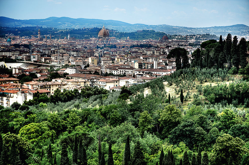 Herrlicher Panoramablick vom Hotel Il Salviatino auf Florenz