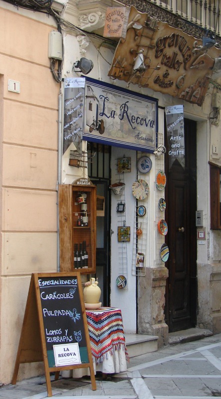 Geschaeft in der Altstadt von Málaga