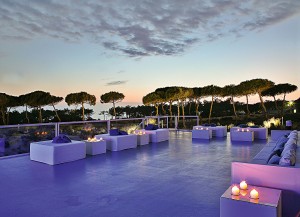 Sonnenuntergang am Pooldeck