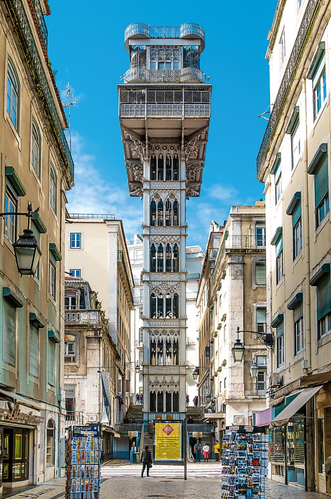 Der Elevador Santa Justa in Lissabon, © JosephHilfiger-Fotolia