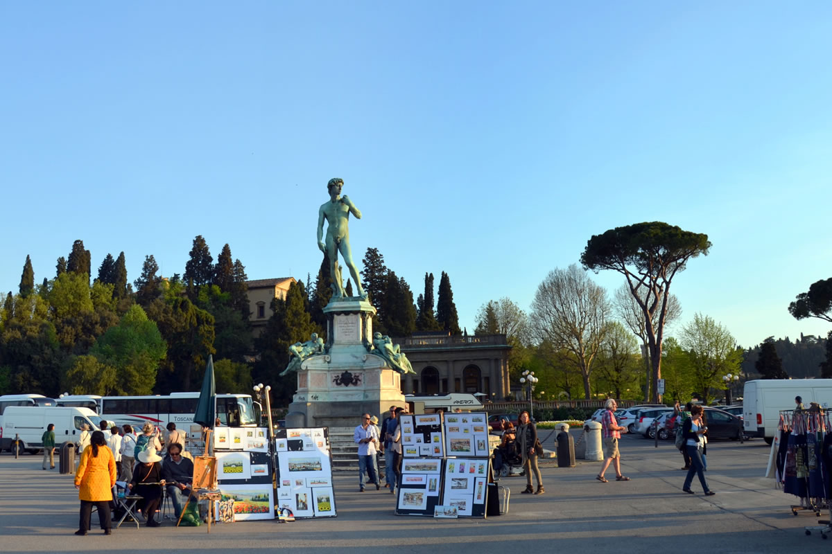 Michelangelo auf der gleichnamigen Piazzale