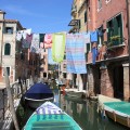 Venedig Urlaub : Kanal Gasse Wäsche