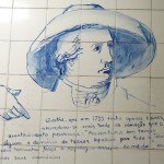Marques d.Pombal - Goethe Zeichnung in der Lissabonner U-Bahn
