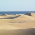 Wind fegt über die Maspalomas Dünen auf Gran Canaria