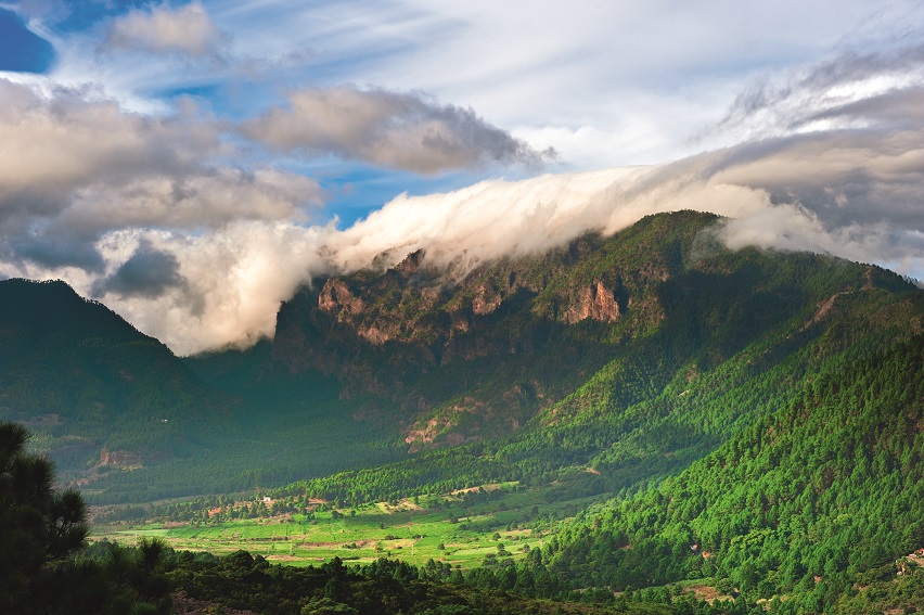 Grüne Berglandschaft auf La Palma