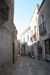 Verwinkelte Gassen in der Altstadt von Erice auf Sizilien