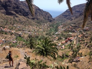 Panoramablick in das Tal Valle Gran Rey auf La Gomera