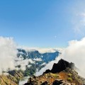 Panorama mit Wolken vom Vulkan Caldera de Taburiente
