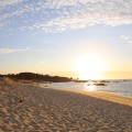 Sonnenuntergang am Strand in Galicien
