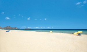 Feiner weißer Sandstrand auf Porto Santo