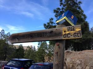 Wegweiser Roque Nublo auf Gran Canaria