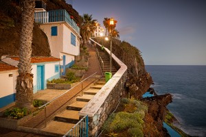 Madeira Küste Abendstimmung Treppe