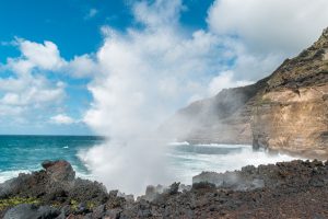 Gischt und Brandung Atlantik Sao Miguel Azoren