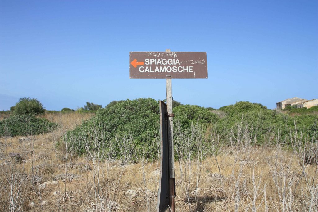 Hier geht's zum Strand: Der Weg zur Bucht von Cala Mosche ist im Naturreservat gut ausgeschildert