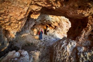 Sonnenuntergang Höhle Algarve in Portugal