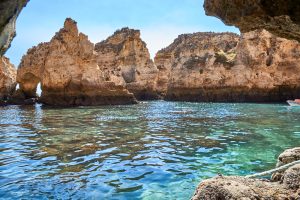 Felsen Meer Algarve Boot