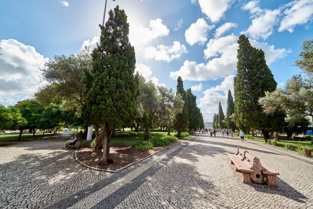 Park Bänke Fußgängerweg Belém