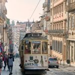 Tram Retro Bahn Stadt Porto Portugal