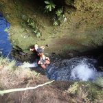 Canyoning auf Madeira Einstieg in die Schlucht