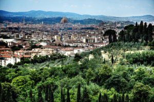 Panoramablick auf Florenz vom Hotel Il Salviatino