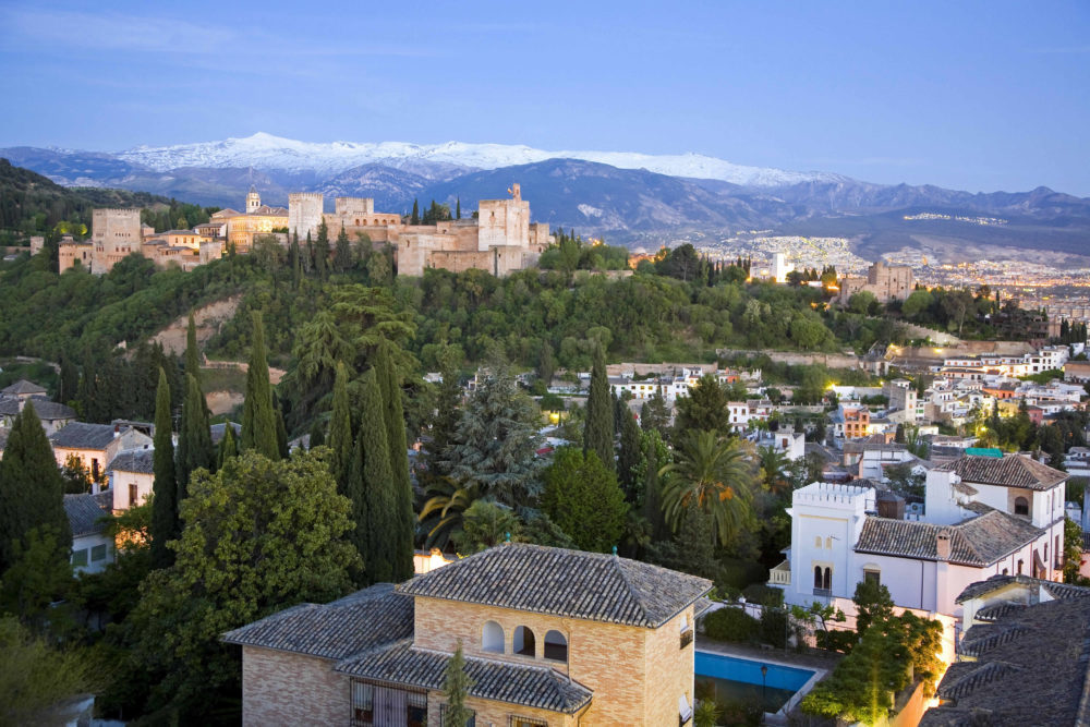 Blick auf Alhambra vom Albaicin Granada Urlaub