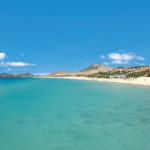 Klares Wasser und Sandstrand Insel Porto Santo