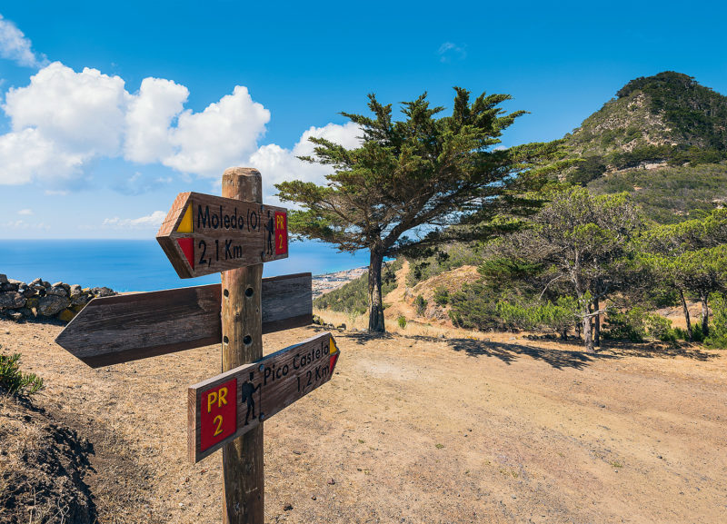 Wegweiser Wanderung auf Porto Santo