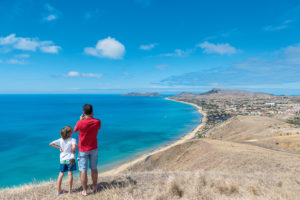 Blick über Insel Porto Santo