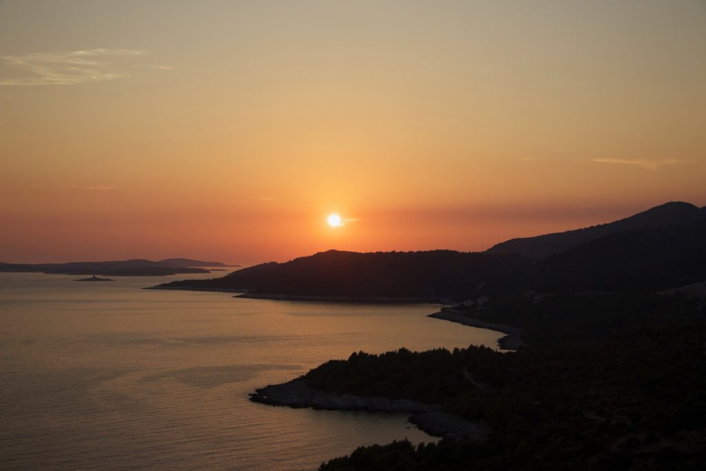 Sonnenuntergang bei Hvar