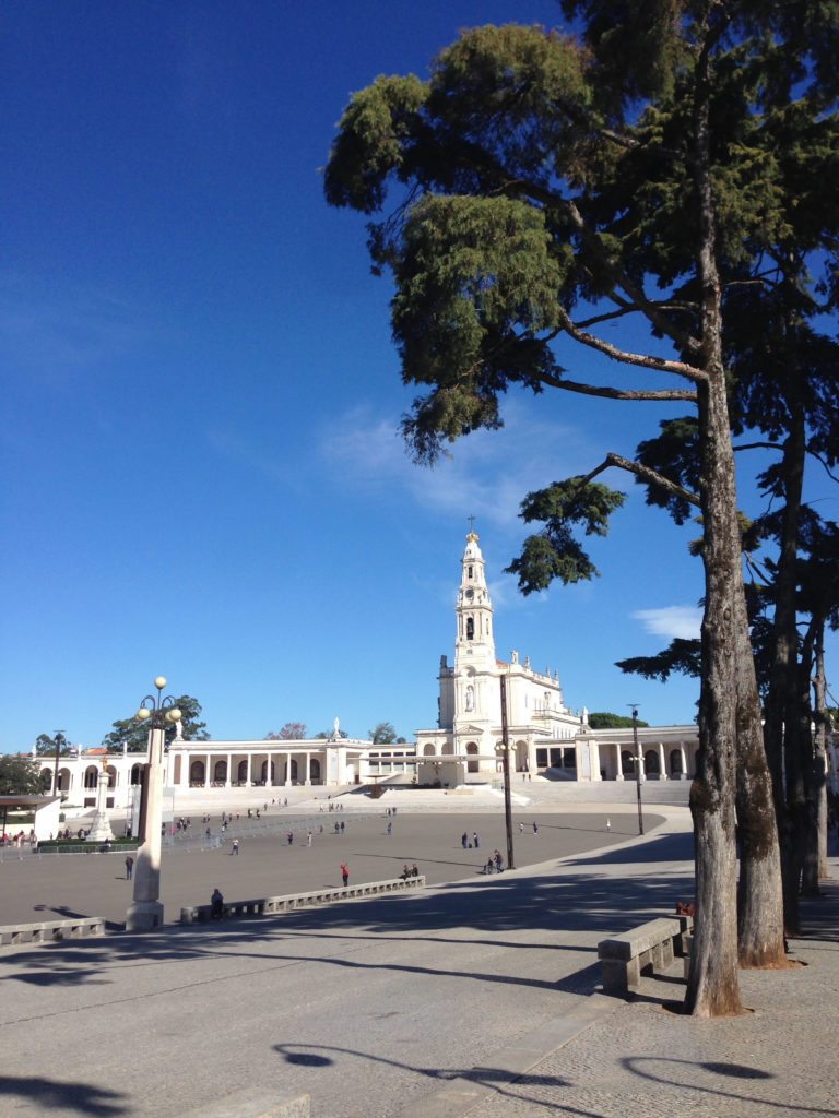 Blick auf Hauptplatz in Fátima