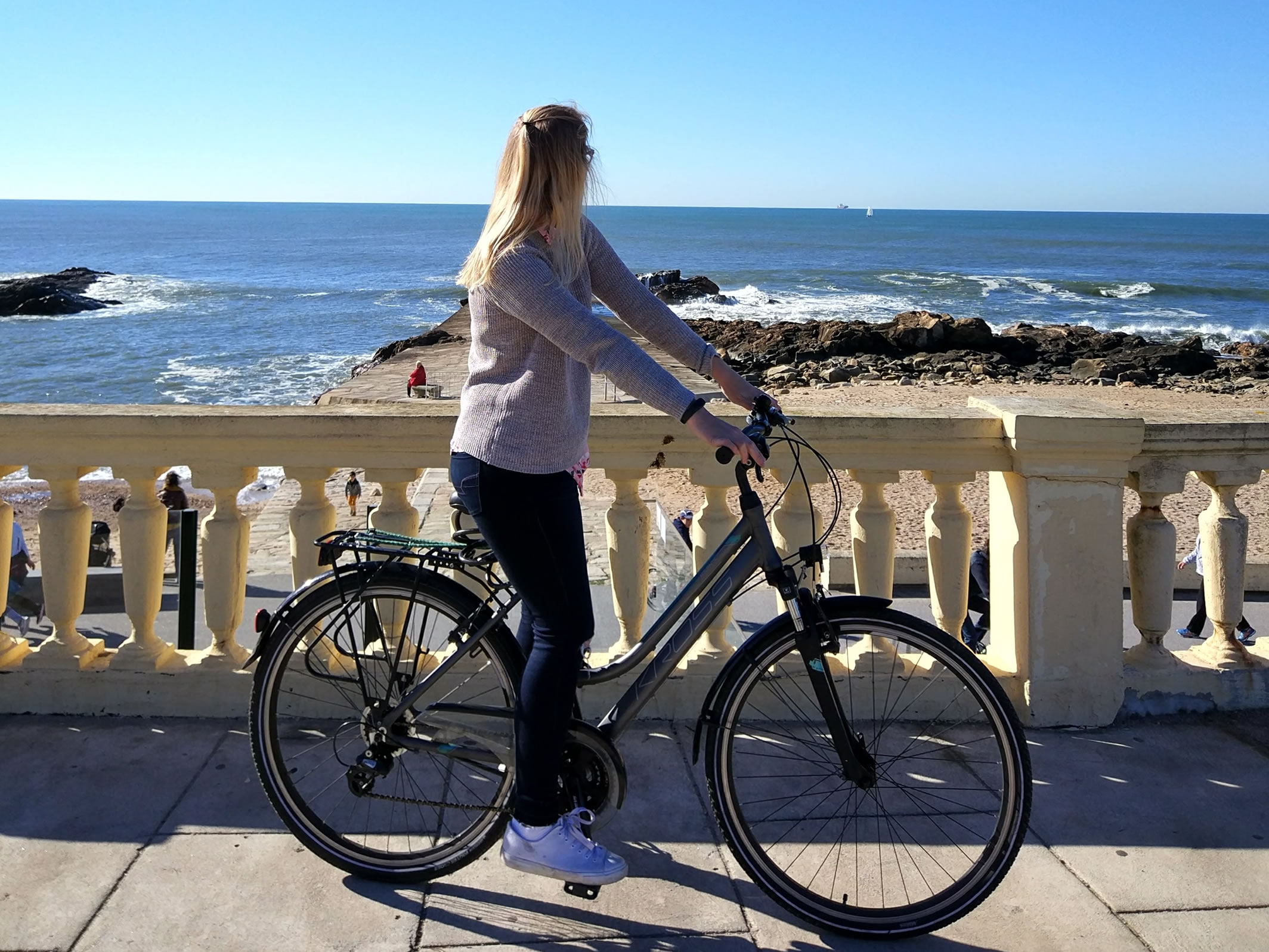 Auf einer Radtour ab Porto bis zum Atlantik