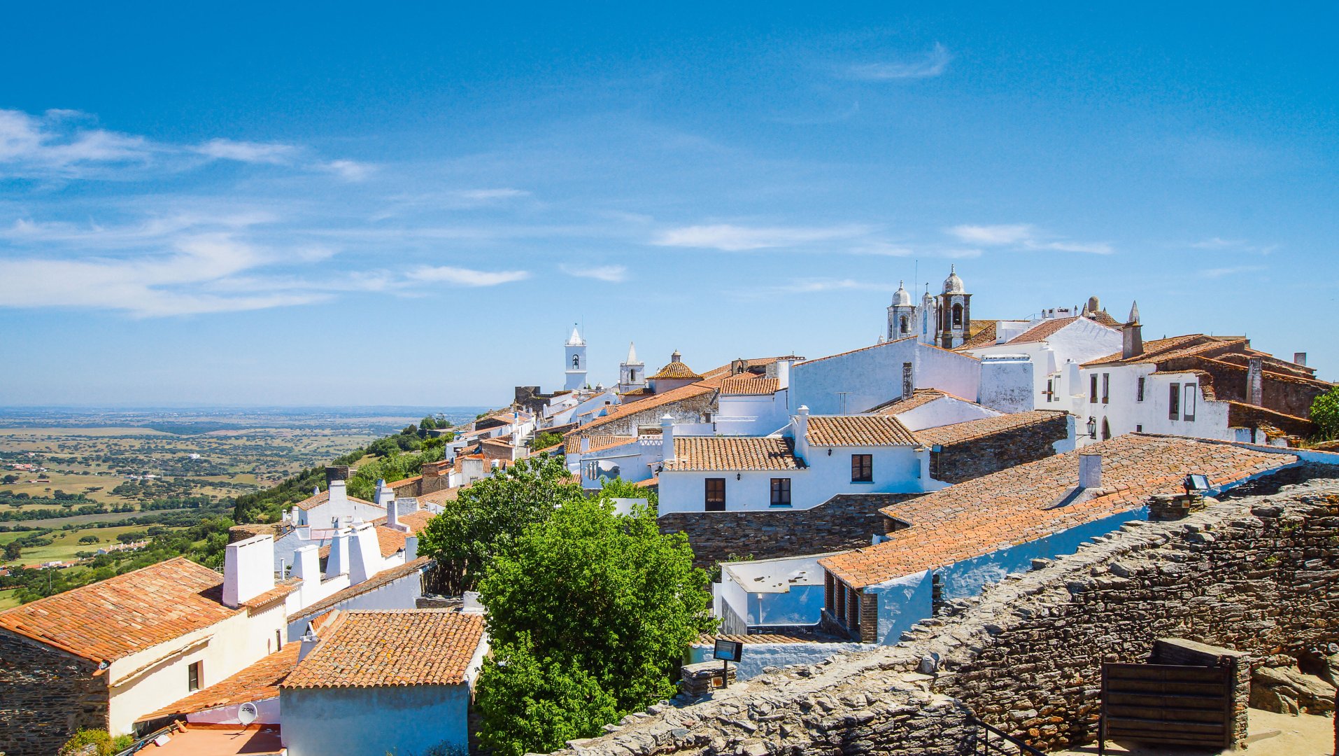 Blick über Monsaraz im Alentejo