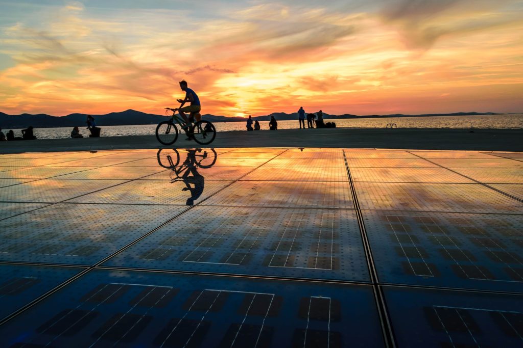 Gruß an die Sonne Sonnenuntergang Zadar