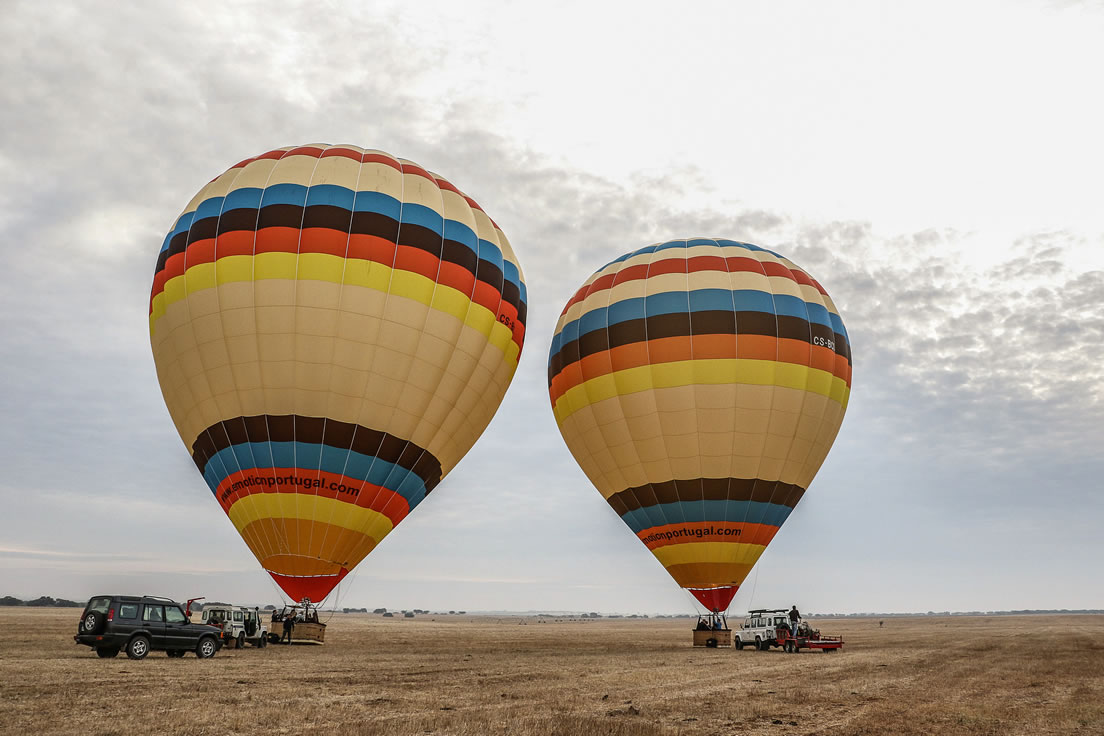 Heißluftballons in Portugal