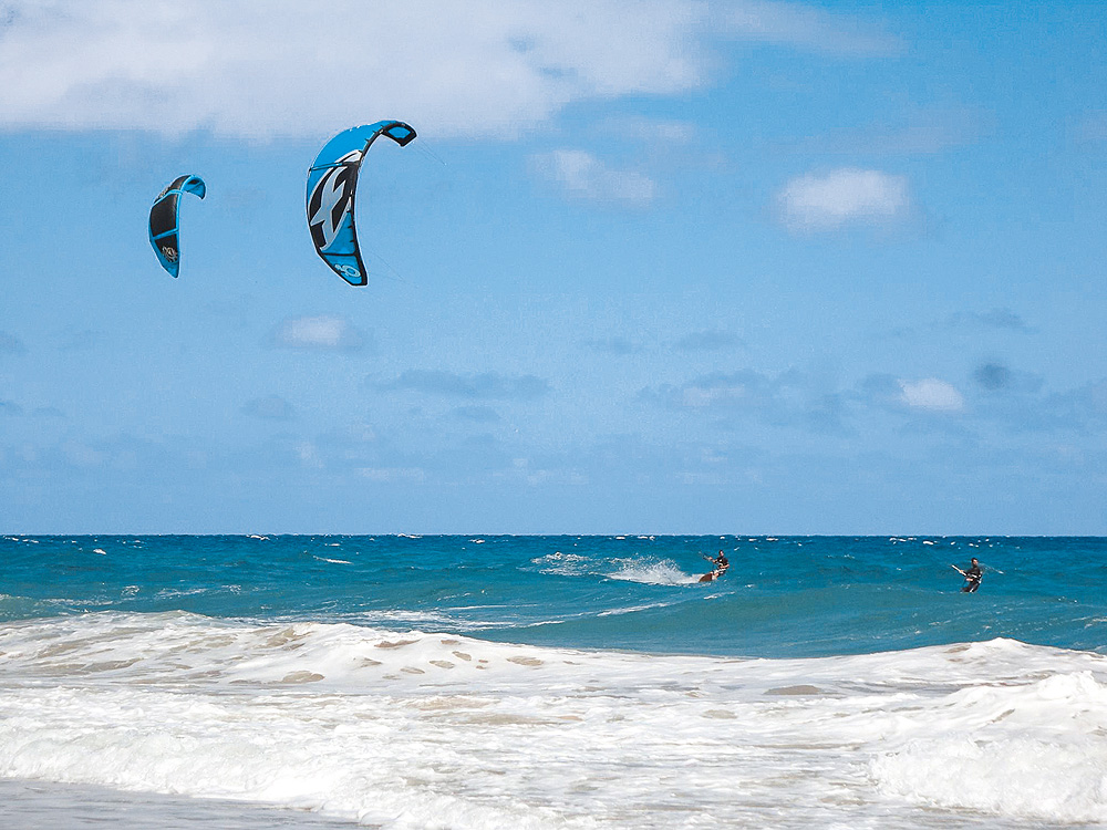 Kitesurfer auf Porto Santo