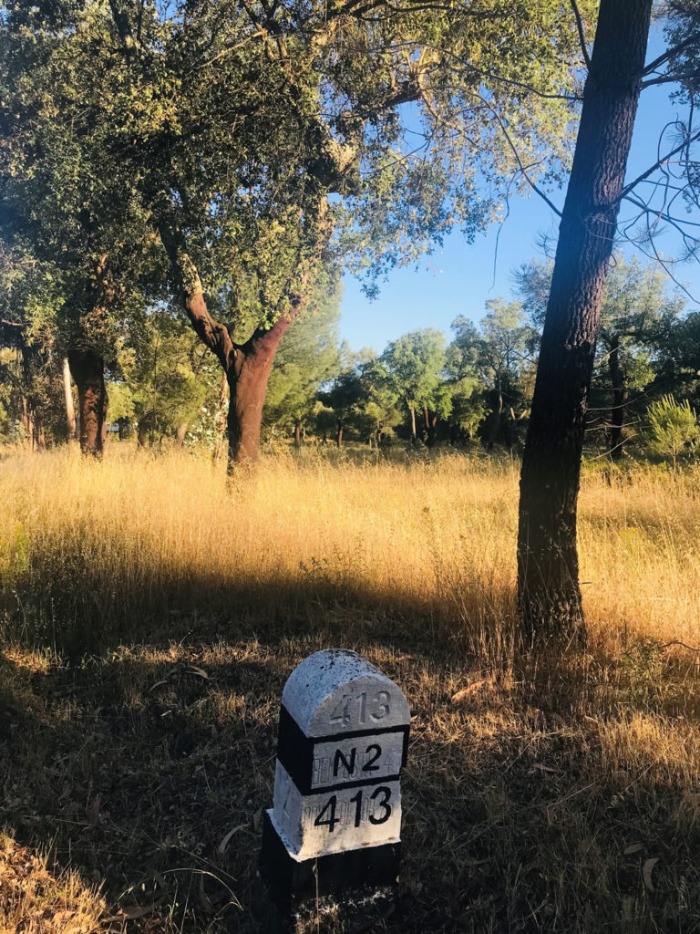 Straßennummerierung auf einem Stein