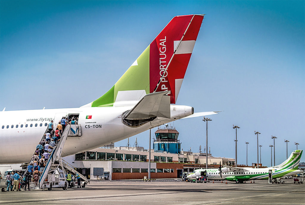 Flugzeug am Airport Madeira