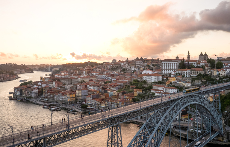 Portugal Porto Blick auf Ponte Dom Luis