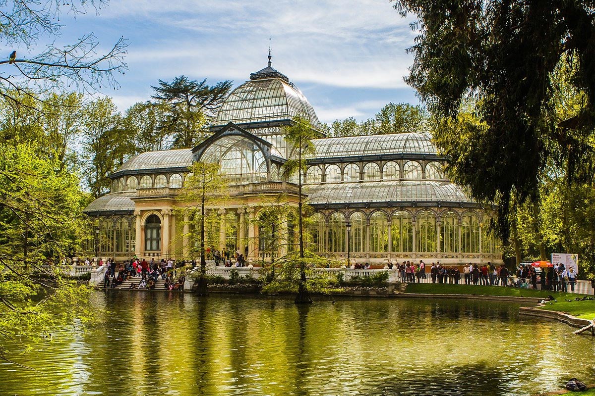 Retiro-Park mit Palacio Cristal, Madrid