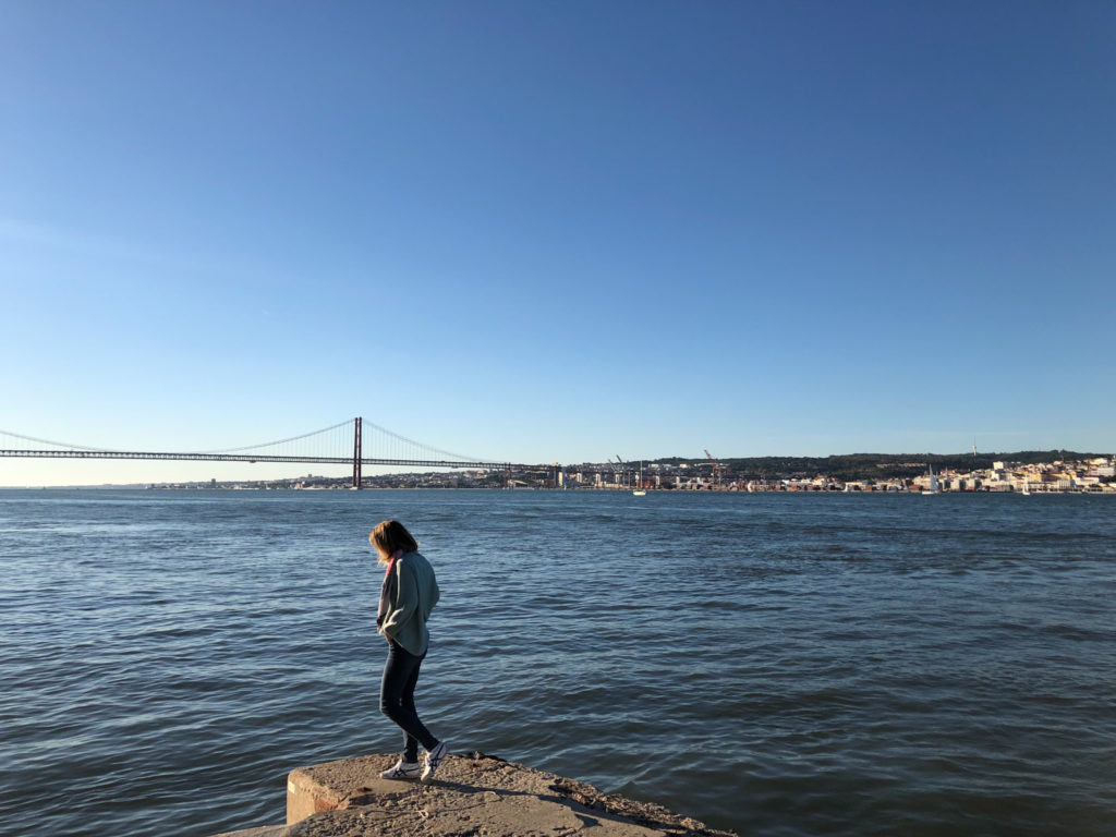 Blick auf Lissabon vom Tejo