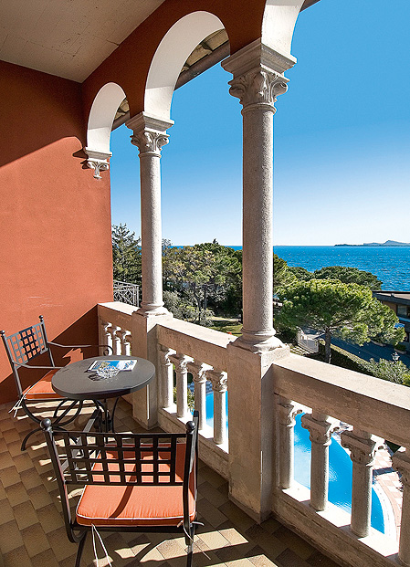 Hotel Milano Balkon mit Blick auf den Gardasee