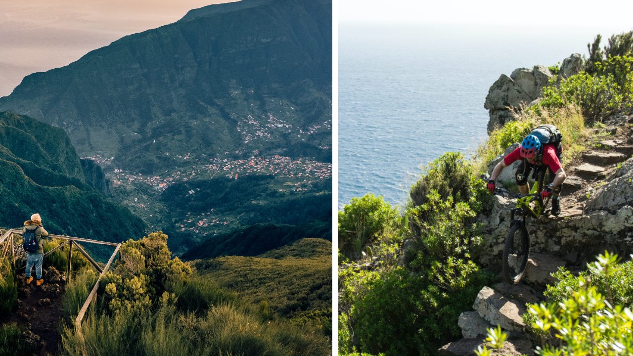 Sportlich Aktive in der Natur von Madeira