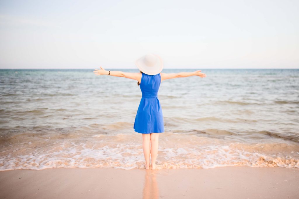 Frau am Strand
