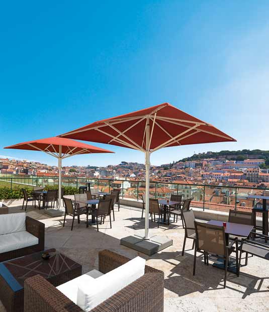 Hotel do Chiado Blick von der Terrasse