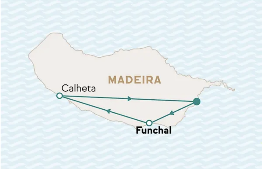 Karte Rundreise Madeira