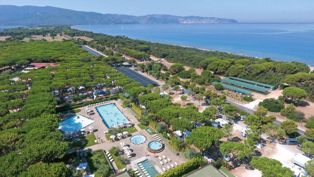 Orbetello Family Camping Village aus der Vogelperspektive