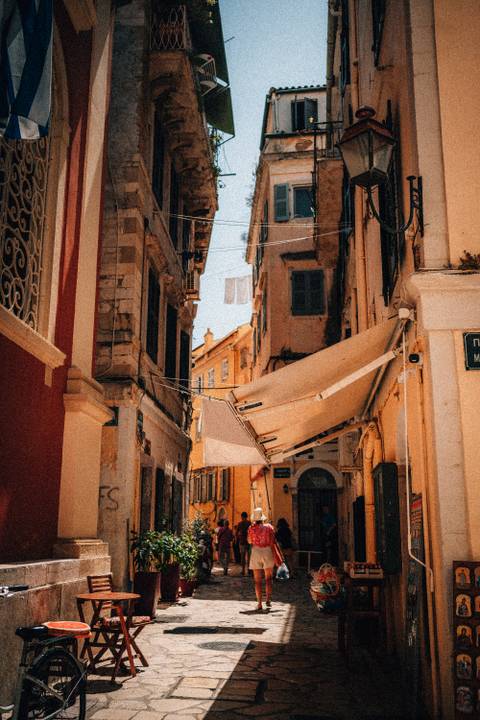 Stadt auf Korfu, Griechenland
