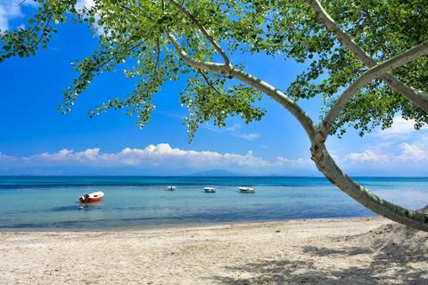 Strand auf Korfu, Griechenland